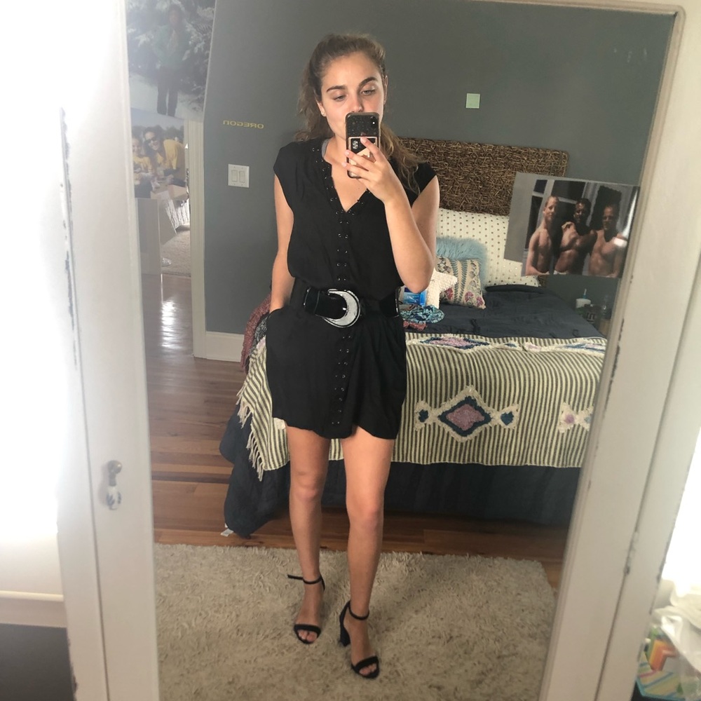 548 saks 5th ave black mini dress